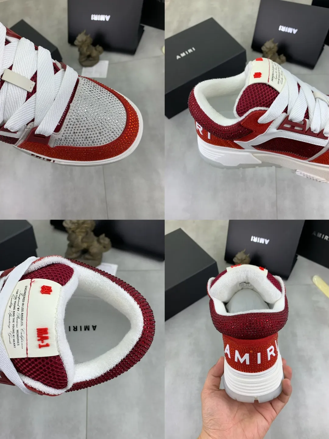 Men's men's shoes 💰P760 New [Amiri] hot diamond series Amiri - high-end quality original order casual shoes for couples 🧑‍🤝‍🧑 - Upper: 🔝Nappa calfskin, suede cowhide, canvas body hot work - Lining: brand mesh canvas cloth - Outsole: ultra-light tpu·rubber; multi-color molded outsole -Ultra-high quality control and exquisite workmanship: highlighted (high-end, extravagance, and class) -Size: Female 35-40 (41 customized) Male 38-45 (46 customized)